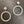 Faux pearl hoops with cz trim - silver and gold - Renee Piatt Collection