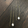 Faux pearl threaded drop earrings - Renee Piatt Collection