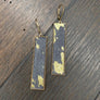 Faux pony hair splatter paint bar earring - gold - Renee Piatt Collection