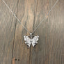 Filigree butterfly layering necklace - silver, gold - Renee Piatt Collection