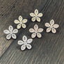 Forget - Me - Not stud earrings - sterling, gold, rose gold - Renee Piatt Collection