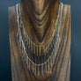 Fringe layering necklace - gunmetal silver gold - Renee Piatt Collection