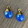 Gemstone drop thread earrings - gold - Renee Piatt Collection