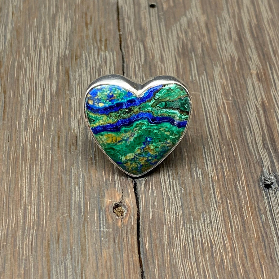 Gemstone heart rings - sterling silver - Renee Piatt Collection