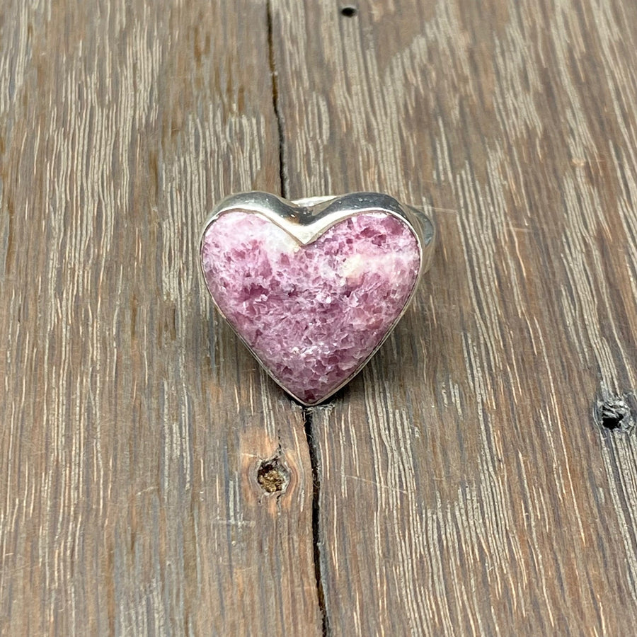 Gemstone heart rings - sterling silver - Renee Piatt Collection