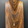 Gemstone rectangle pendant necklace - sterling silver - Renee Piatt Collection