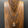 Gemstone rectangle pendant necklace - sterling silver - Renee Piatt Collection