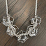 Geometric cage necklace - silver - Renee Piatt Collection