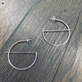 Geometric hoop earrings - sterling silver - Renee Piatt Collection