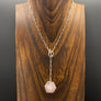Geometrical gemstone drop Y necklace - silver - Renee Piatt Collection