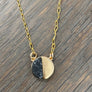 Half moon "Moon Phases" necklace - gold - Renee Piatt Collection