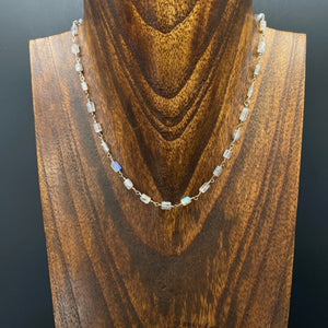 Labradorite layering necklace - silver