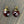 Gemstone drop thread earrings - gold