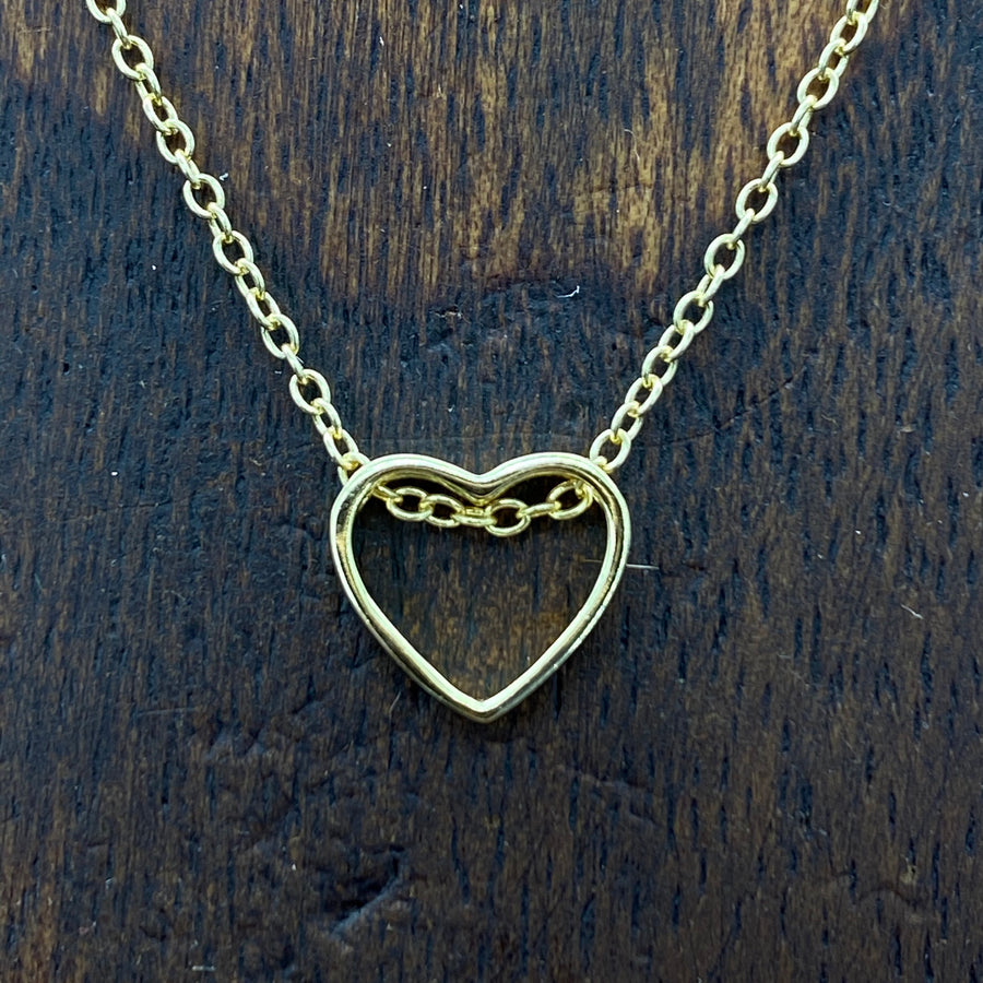 The Women Who Rock™ pavé cz “Open Your Heart” necklace -silver, gold - NO COUPON CODES PLEASE