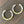 Rubber disc hoop earrings - gold