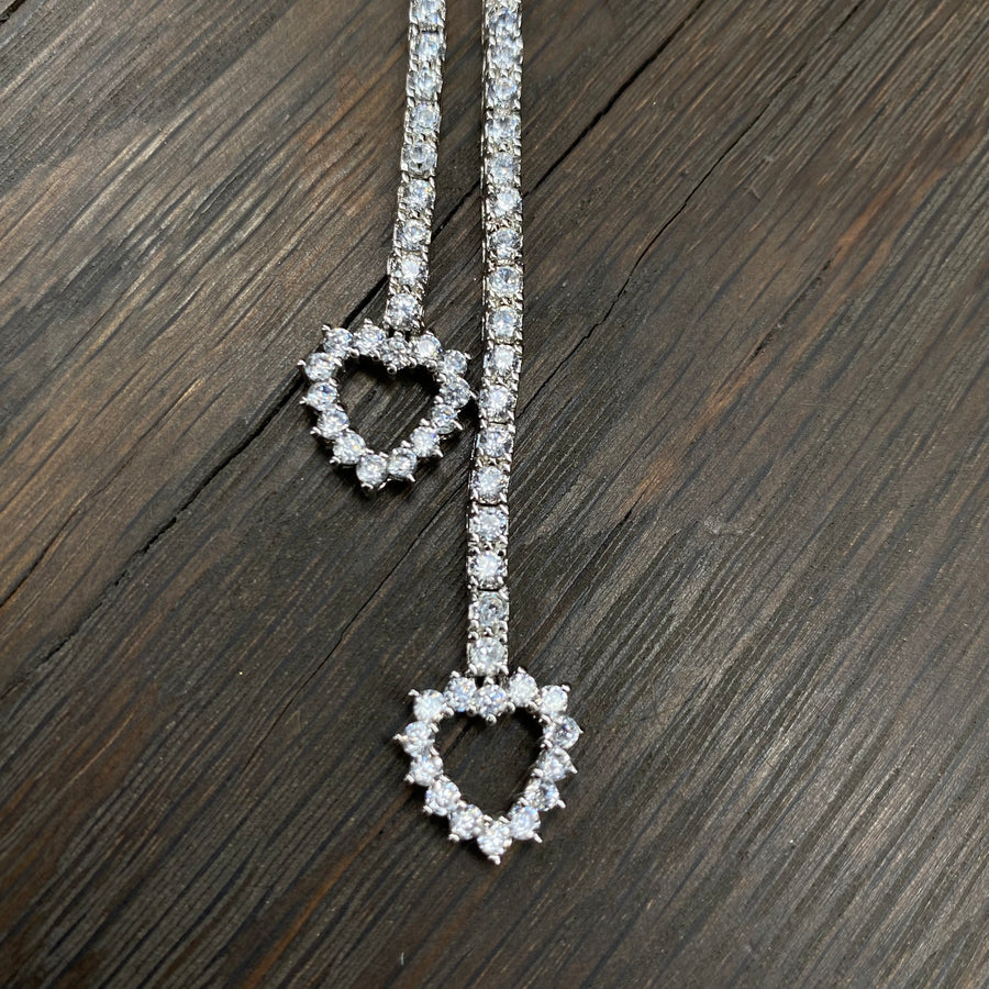 Goddess of Love cz necklace - sterling silver