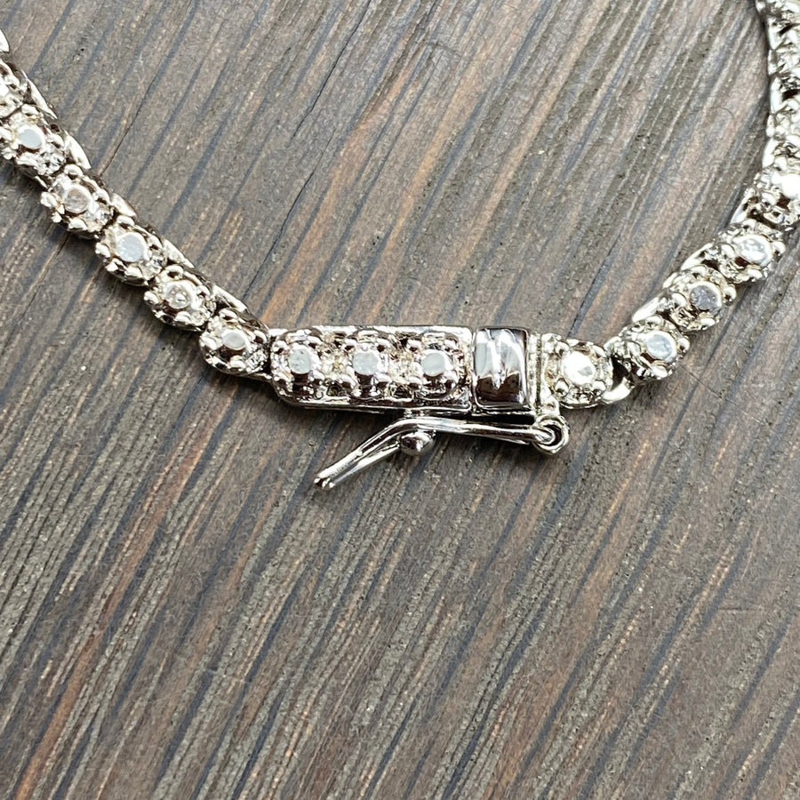 Goddess of Love cz necklace - sterling silver