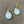 Gemstone drop thread earrings - gold