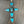 Turquoise cross statement necklace - antique silver