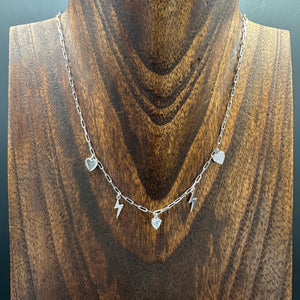 The Women Who Rock™ "Wild at Heart" charm necklace - sterling silver, gold vermeil no coupon codes please