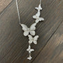 Kaleidoscope of butterflies Y necklace - sterling silver, gold vermeil - Renee Piatt Collection