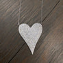 Large pavé cz heart necklace - sterling silver, gold vermeil - Renee Piatt Collection