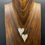 Large pavé cz heart necklace - sterling silver, gold vermeil - Renee Piatt Collection