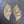 Leather faux pony hair and metallic leaf earrings - silver, gold - Renee Piatt Collection