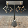 Line Drawing eye earrings - silver or gold - Renee Piatt Collection