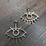 Line Drawing eye earrings - silver or gold - Renee Piatt Collection
