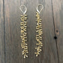 Long dangle metal teardrop fringe earrings - Renee Piatt Collection