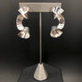 Metal ribbon wave earrings - silver, gold, rose gold - Renee Piatt Collection