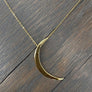 Modern "moon Phases" crescent moon necklace - gold vermeil - Renee Piatt Collection
