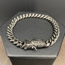 Nautical stainless steel curb chain bracelet - antique silver - Renee Piatt Collection