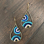 Paisley pattern seed bead teardrop earrings - Renee Piatt Collection