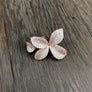 Pavé cz 3d flower wrap ring - Renee Piatt Collection