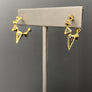 Pavé cz 3d huggie spike earring - sterling, gold vermeil - Renee Piatt Collection