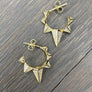 Pavé cz 3d huggie spike earring - sterling, gold vermeil - Renee Piatt Collection