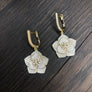 Pavé cz 3D pansy earrings - Renee Piatt Collection