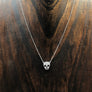 Pavé cz skull layering necklace - Renee Piatt Collection
