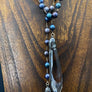 Peacock faux pearl and crystal drop necklace - mixed metal - Renee Piatt Collection