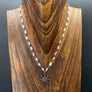 Quartz nugget necklace wih black pavé cz pendant - gunmetal - Renee Piatt Collection