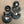 Raffia and acetate triple fan earrings - Renee Piatt Collection