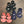 Raffia and acetate triple fan earrings - Renee Piatt Collection