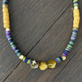 Rubber disc necklace - gold - Renee Piatt Collection