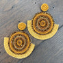 Seed bead and thread disc earrings - Renee Piatt Collection