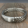 Serpentine chain bracelet - brushed silver - Renee Piatt Collection