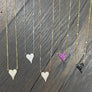 Small heart pavé cz heart necklace - sterling silver, gold vermeil - Renee Piatt Collection