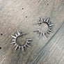 Spiked huggie hoop earrings - silver, gold - Renee Piatt Collection