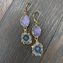Stalactite and druzy drop earrings - gold - Renee Piatt Collection